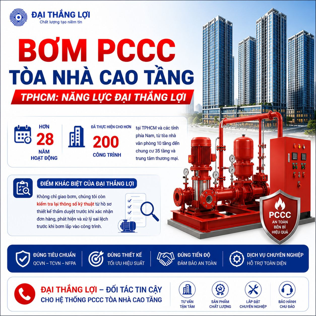 Bơm PCCC Tòa Nhà Cao Tầng TPHCM
