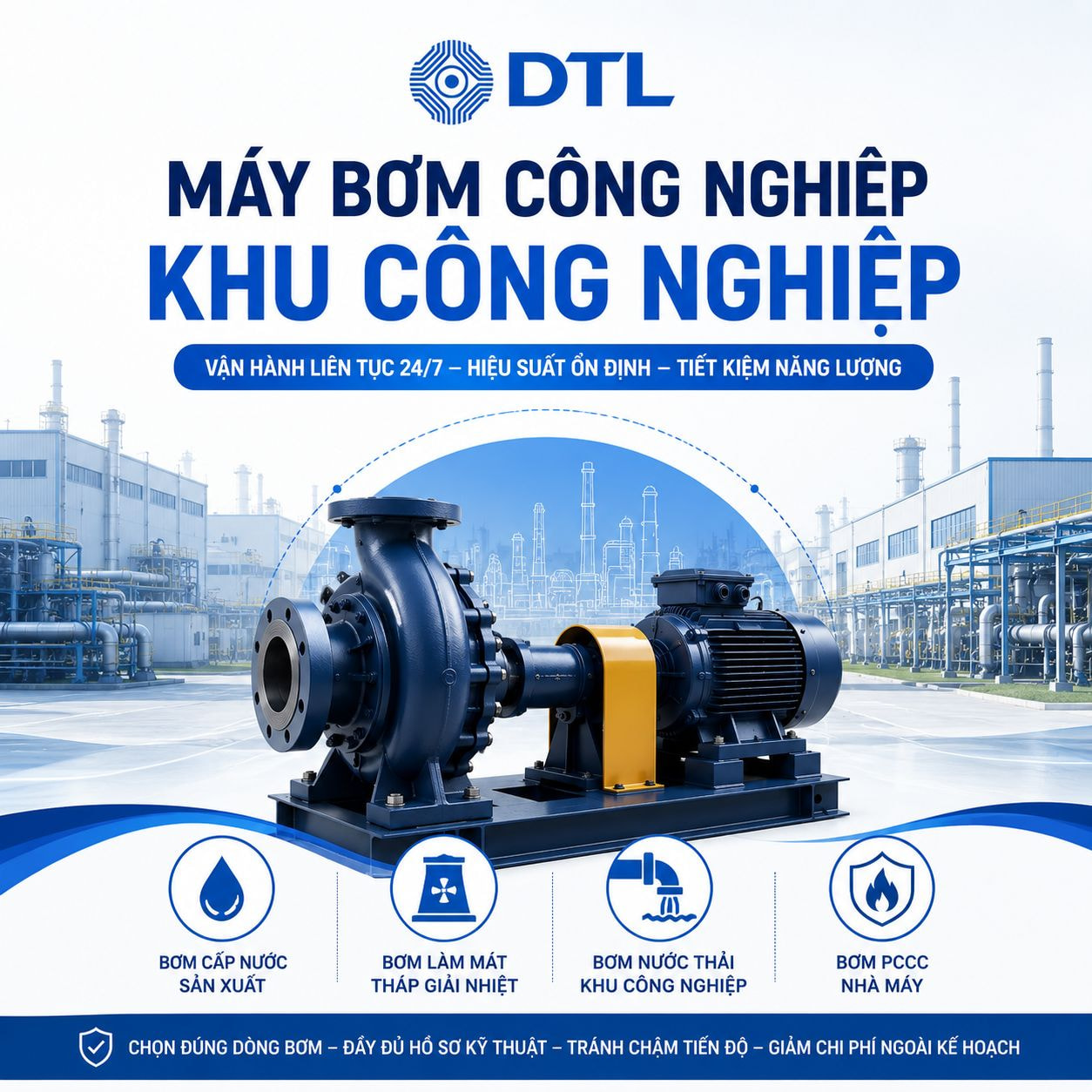 Máy bơm công nghiệp khu công nghiệp