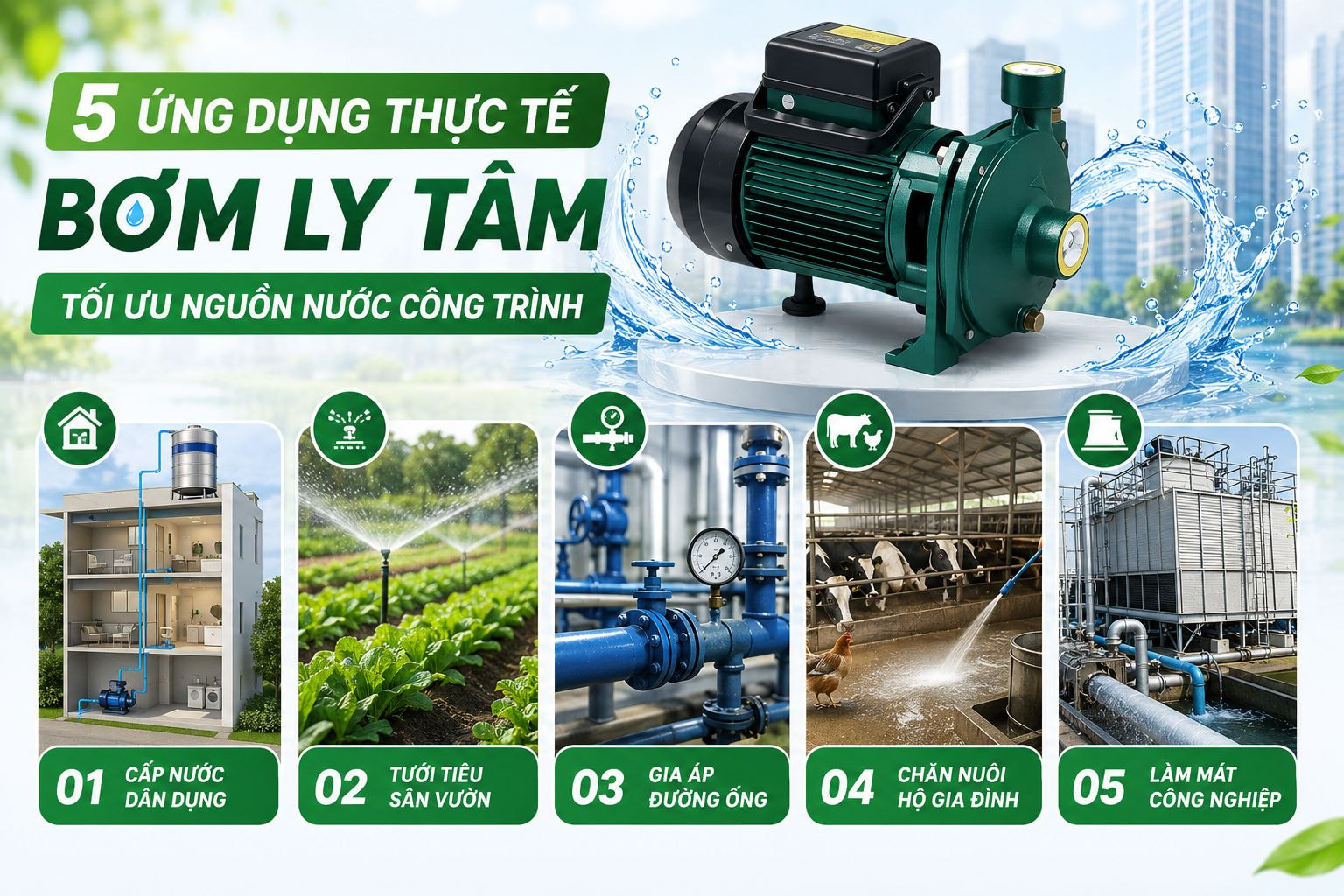 Bơm CPM dòng bơm ly tâm áp lực