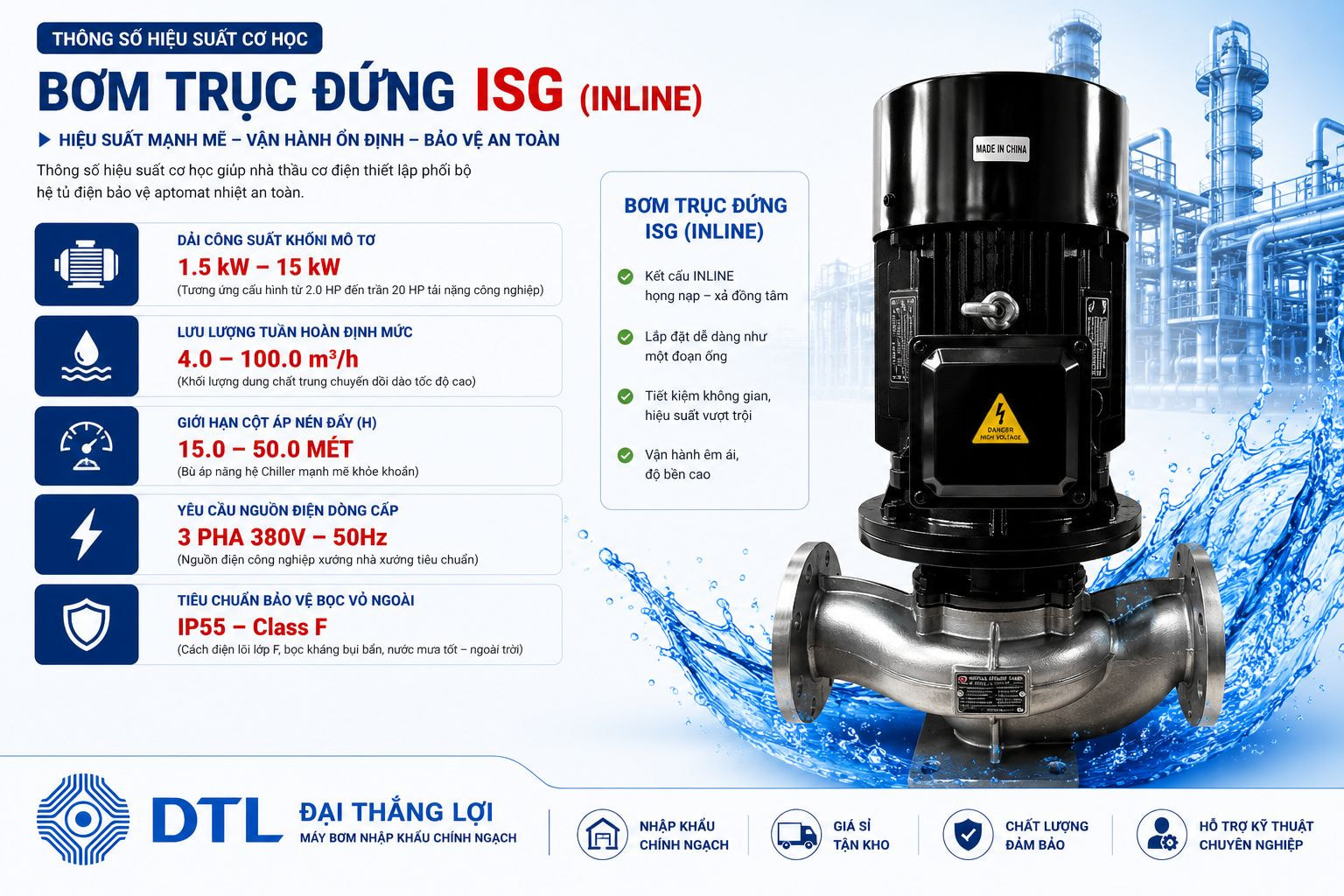 Bơm Trục Đứng ISG( INLINE)