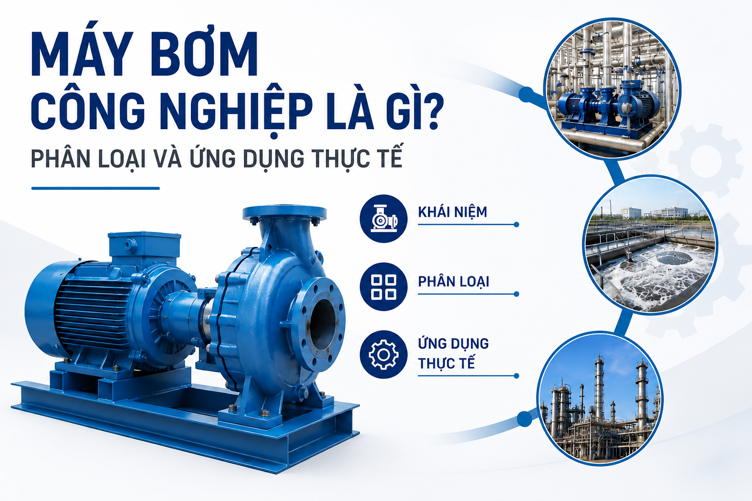 Máy bơm công nghiệp là gì - Định nghĩa, phân loại và dải ứng dụng thực tế trong nhà xưởng